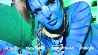 Na'vi Avatar Aliens three way Threeway Body Paint BGG Cosplay