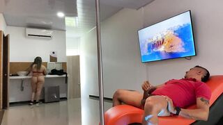 I suck my boyfriend off and we end up banging hard