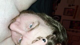 Dad eating the creampie this chab just gave me