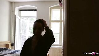 German stepmom caught step-son see porn and finish him with tugjob