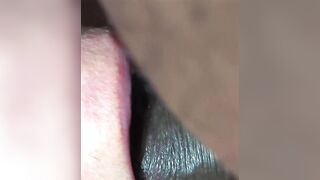 Swallowing & gagging on lots of jizz - Ebony ramrod wanking cum in my throat, bulky big beautiful woman oral pleasure nut