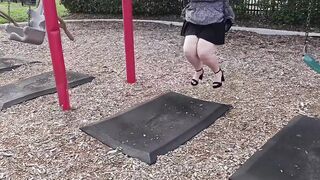 big beautiful woman ssbbw - let a stranger lifted my petticoat and rubbed my cunt at the bus stop - large ass, large booty