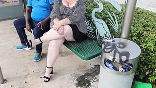 big beautiful woman ssbbw - let a stranger lifted my petticoat and rubbed my cunt at the bus stop - large ass, large booty