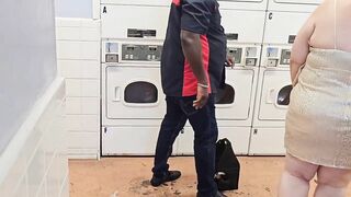 The service technician arrived to repair the laundry machines - (big beautiful woman Ssbbw, Bulky Booty, Large Ass, Thick