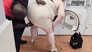 The service technician arrived to repair the laundry machines - (big beautiful woman Ssbbw, Bulky Booty, Large Ass, Thick