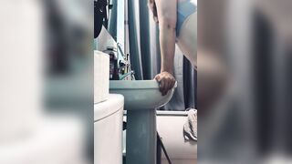 Quick secret bang in baths