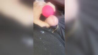 Cum with wand outside handsfree