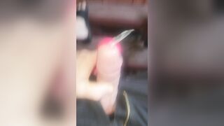 Cum with wand outside handsfree