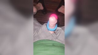 Hands-free cum outside with toy