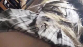 IDIOT!!! DON'T LOOK BENEATH MY PETTICOAT!!! I like to look UNDERNEATH my classmate's PETTICOAT. We were given homework and I COULDN'T RESIST the urge to BANG HER