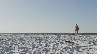 Strolling on the Beach in a hawt bikini
