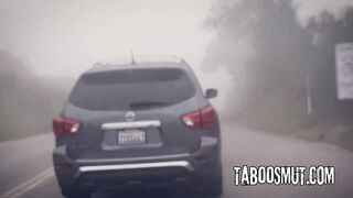 Golden-haired Teen Hitchhiker Gets Double Permeated By 2 Strangers