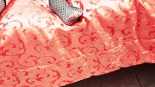 hot maid is found masturbating with a sex toy, what a delightsome, super moist cunt and her excitin