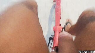 Nude Cycling and Close-Up of My Rod on Public Road
