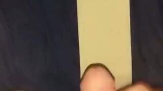 Jerking off in my large Nike logo sweatpants after gym