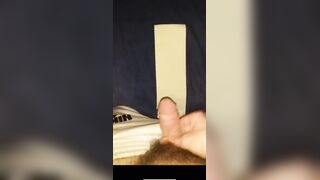 Jerking off in my large Nike logo sweatpants after gym