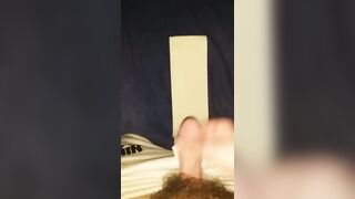 Jerking off in my large Nike logo sweatpants after gym