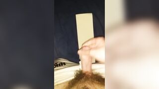 Jerking off in my large Nike logo sweatpants after gym