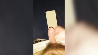 Jerking off in my large Nike logo sweatpants after gym