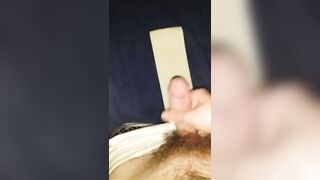 Jerking off in my large Nike logo sweatpants after gym