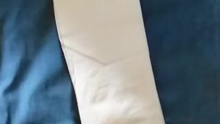 See me jack off and cum without my large balls