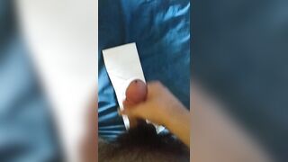 See me jack off and cum without my large balls