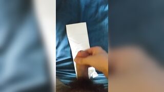 See me jack off and cum without my large balls