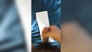 See me jack off and cum without my large balls