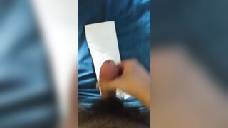 See me jack off and cum without my large balls