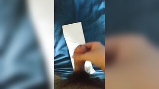 See me jack off and cum without my large balls