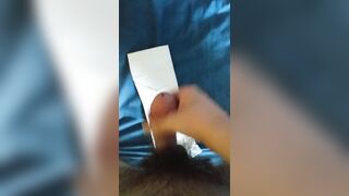 See me jack off and cum without my large balls