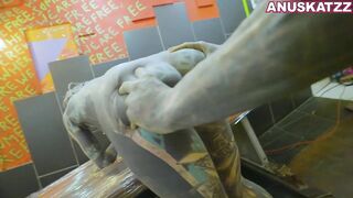 Tattoo model Anuskatzz gets teat piercings during the time that anal screw hardcore bizarre coarse sex SADOMASOCHISM fetish