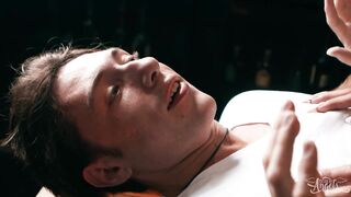 TRANS GIRLS - Hot Angellica Wonderful Rides The Bull Previous to Riding Archi Page's Large Knob