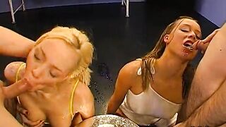 GGG -WICKED LESBO BLONDES FOR THE 1ST TIME IN A PIDDLE GROUP-SEX
