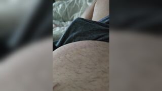 Step mama didn't mind to tugjob step son Large dong underneath his pants