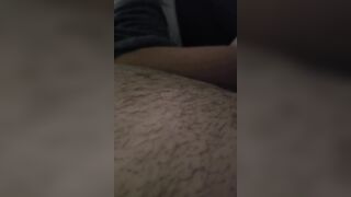 Step mama didn't mind to tugjob step son Large dong underneath his pants