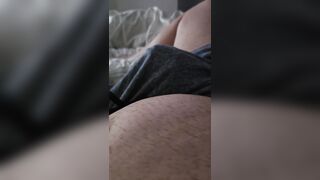 Step mama didn't mind to tugjob step son Large dong underneath his pants