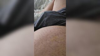 Step mama didn't mind to tugjob step son Large dong underneath his pants