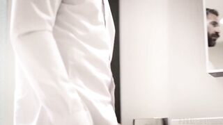 PURE TABOO. Wealthy chap intimidates his European maid into cleaning for him in the undressed