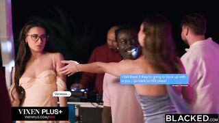 BLACKED BBC-Hungry Besties Elena Vedem,Vanessa Alessia, & Sophie Weber Take Turns Riding Freddy's Biggest Weenie