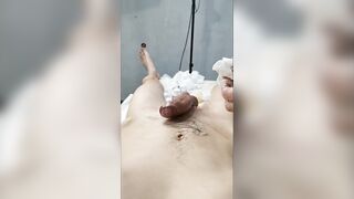 The hunk came twice during waxing Hands-free spunk flow.