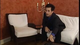 Behind the Scenes They Have a fun the Nice-looking Blond Cow