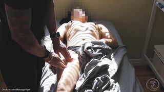Oriental Exhibitionist Massage Client Flashing and Teases the Masseur