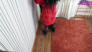 cutie got an climax from a massive vibrator