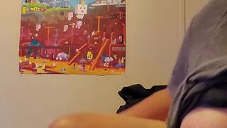 Lotion and powder on my body