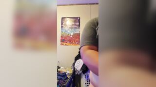 Lotion and powder on my body