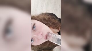 WEENIE JUNKIE - giving my vibrator a oral sex