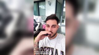 Teen gives me a oral sex during the time that her boyfriend goes to one more room (dialogues in Italian)