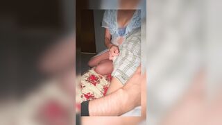 Stepmom Enters the Room and Finds Him with her PENIS Outside!! Looks like that babe's getting hawt!! Homemade