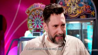 Cute Teenie Golden-haired Stepdaughter Deepthroats Stepdads Dick Outdoor